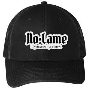 No-Lame trucker hat
